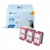 G&G Canon CL546 Color Pack de 3 Cartuchos de Tinta Remanufacturados - Eco Saver - Muestra Nivel de Tinta - Reemplaza 8288B001/82