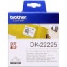 Brother DK22225 - Etiquetas Originales de Tamaño personalizado - Ancho 38mm x 30,48 metros - Texto negro sobre fondo blanco