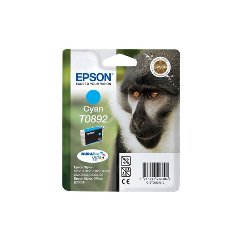 Epson T0892 Cyan Cartucho de Tinta Original - C13T08924011