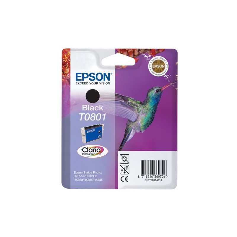 Epson T0801 Negro Cartucho de Tinta Original - C13T08014011