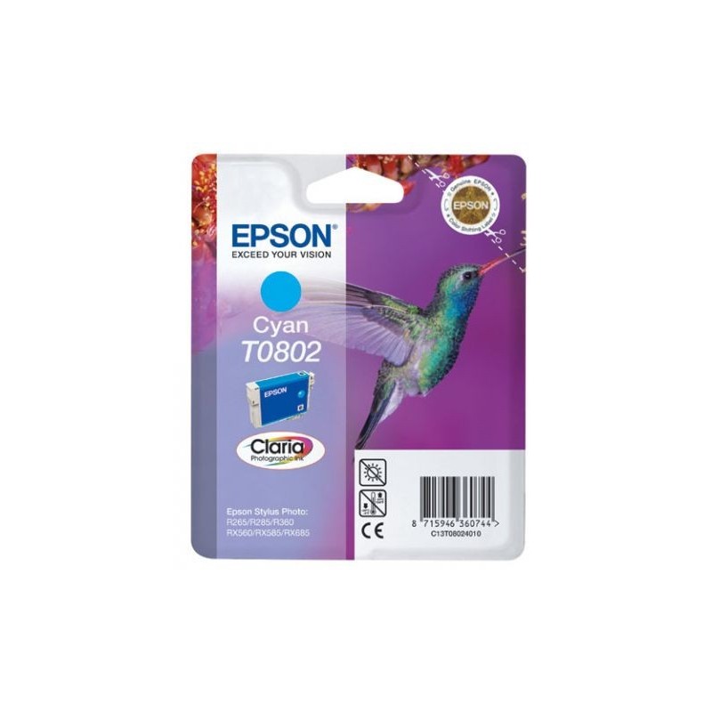 Epson T0802 Cyan Cartucho de Tinta Original - C13T08024011