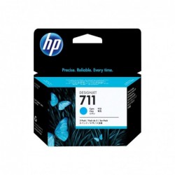 HP 711 Cyan Pack de 3 Cartuchos de Tinta Originales - CZ134A