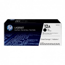 HP Q2612A Negro Pack de 2 Cartuchos de Toner Originales - 12A