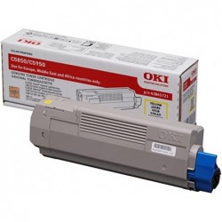 OKI C5850/C5950/MC560 Amarillo Cartucho de Toner Original - 43865721