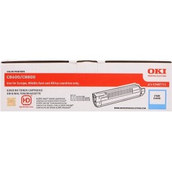 OKI C8600/C8800 Cyan Cartucho de Toner Original - 43487711