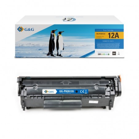 G&G HP Q2612A Negro Cartucho de Toner Generico - Reemplaza 12A