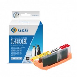 G&G Canon CLI581XXL Negro Cartucho de Tinta Generico - Reemplaza 1998C001/2106C001/2052C001