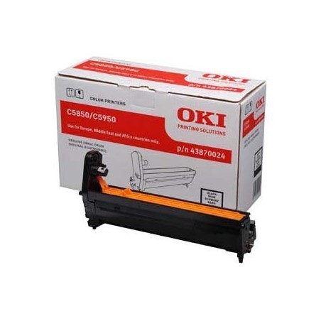 OKI C5850/C5950/MC560 Negro Tambor de Imagen Original - 43870024 (Drum)