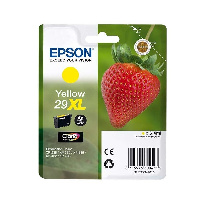 Epson T2994 (29XL) Amarillo Cartucho de Tinta Original - C13T29944012