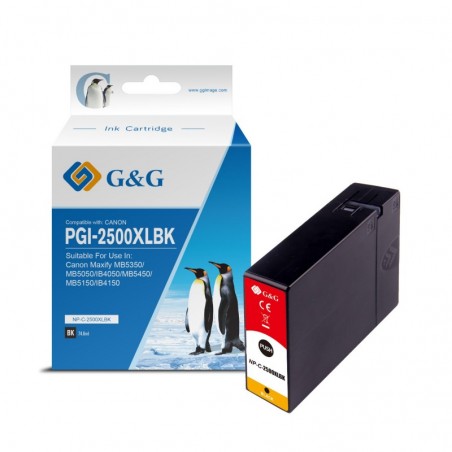 G&G Canon PGI2500XL Negro Cartucho de Tinta Generico - Reemplaza 9254B001