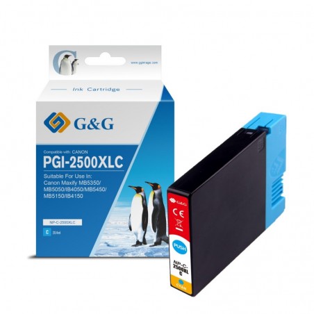 G&G Canon PGI2500XL Cyan Cartucho de Tinta Generico - Reemplaza 9265B001