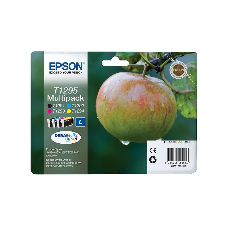 Epson T1295 Pack de 4 Cartuchos de Tinta Originales - C13T12954012