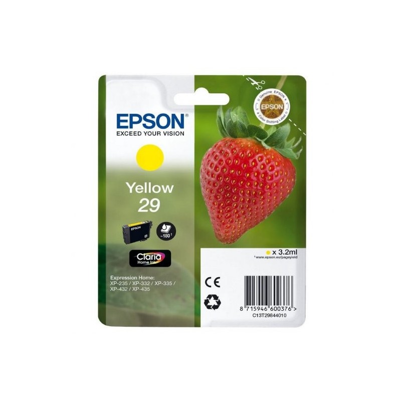 Epson T2984 (29) Amarillo Cartucho de Tinta Original - C13T29844012