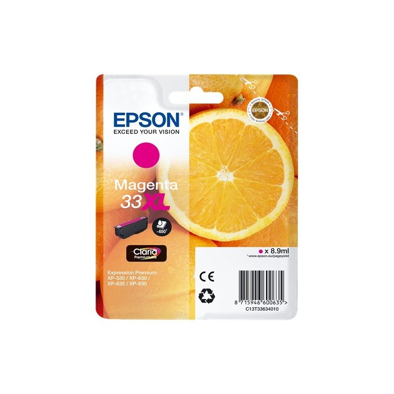 Epson T3363 (33XL) Magenta Cartucho de Tinta Original - C13T33634012