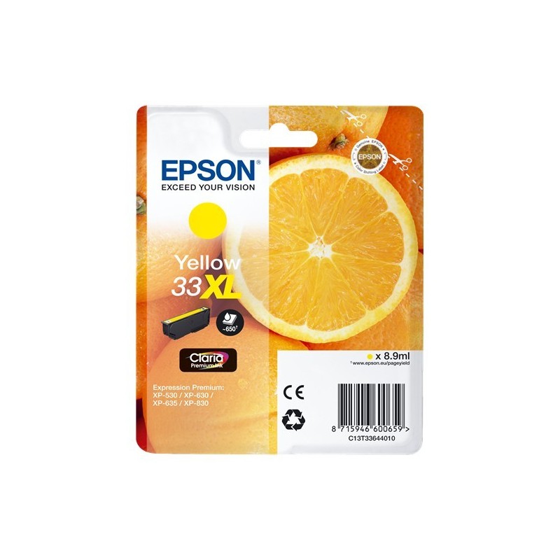 Epson T3364 (33XL) Amarillo Cartucho de Tinta Original - C13T33644012