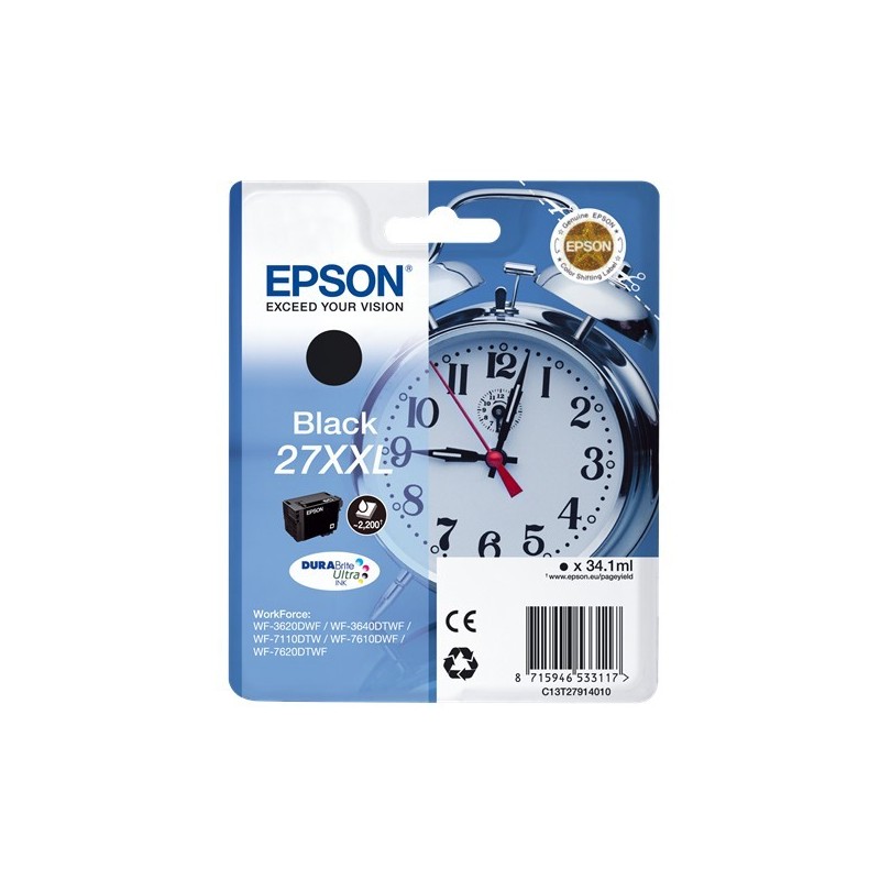 Epson T2791 (27XXL) Negro Cartucho de Tinta Original - C13T27914012