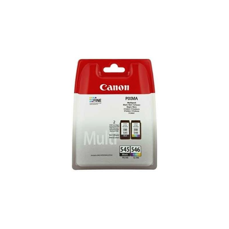 Canon PG545 Negro + CL546 Color Pack de Cartuchos de Tinta Originales - 8287B005