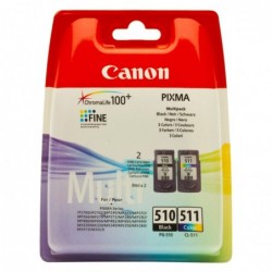 Canon PG510 Negro + CL511 Color Pack de 2 Cartuchos de Tinta Originales - 2970B010