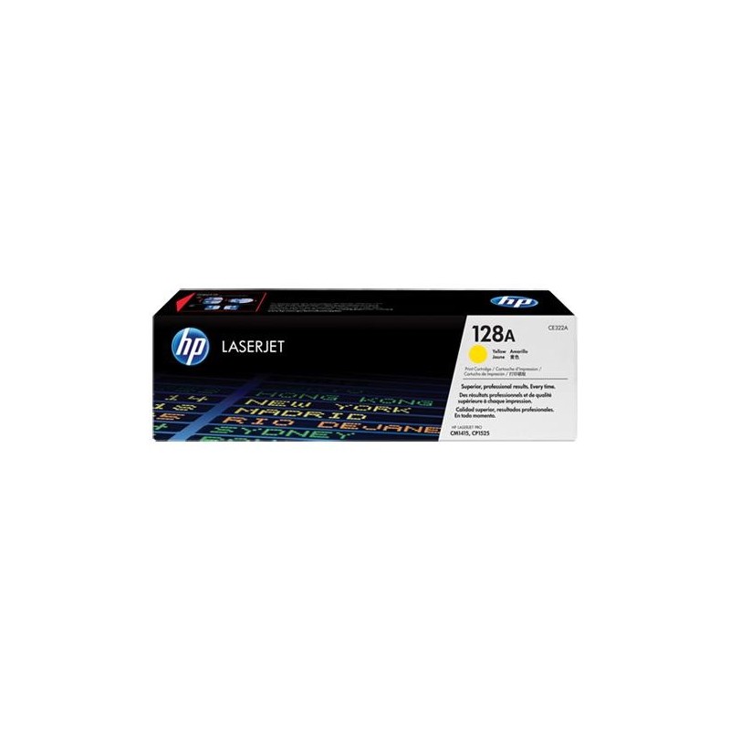 HP CE322A Amarillo Cartucho de Toner Original - 128A