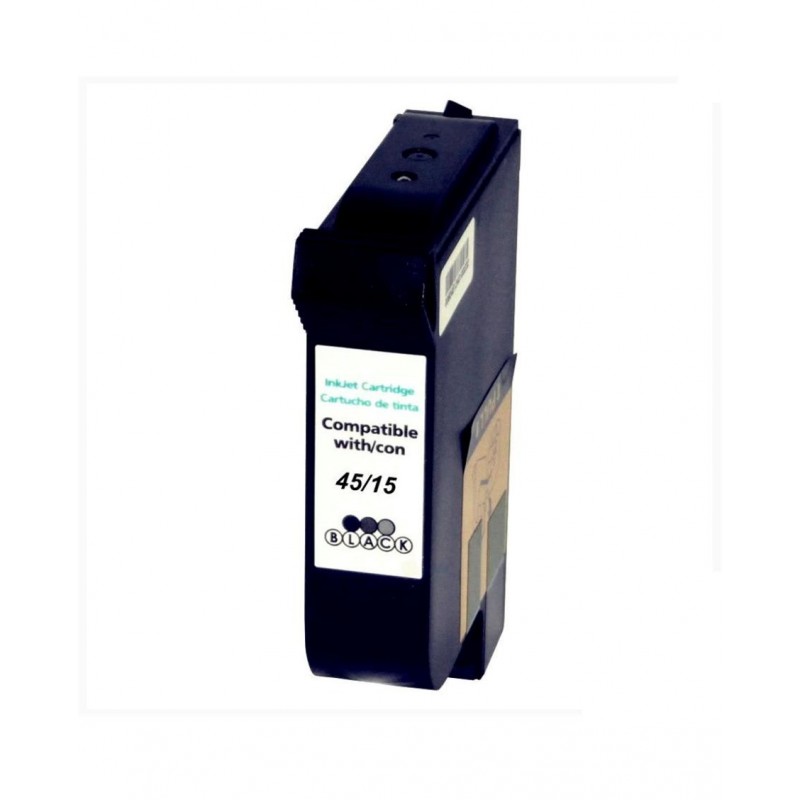 HP 45/15 Negro Cartucho de Tinta Pigmentada Generico - Reemplaza 51645AE/C6615DE