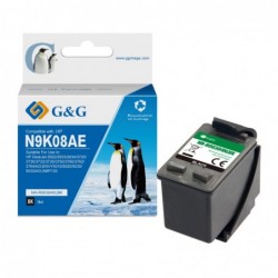 G&G HP 304XL Negro Cartucho de Tinta Remanufacturado - Muestra Nivel de Tinta - Reemplaza N9K06AE/N9K08AE