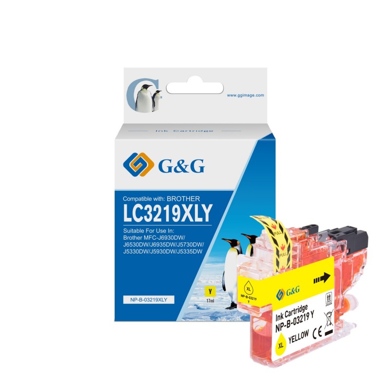 G&G Brother LC3219XL Amarillo Cartucho de Tinta Generico - Reemplaza LC3219XLY