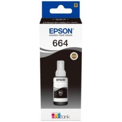 Epson T6641 Negro Botella de Tinta Original - C13T664140