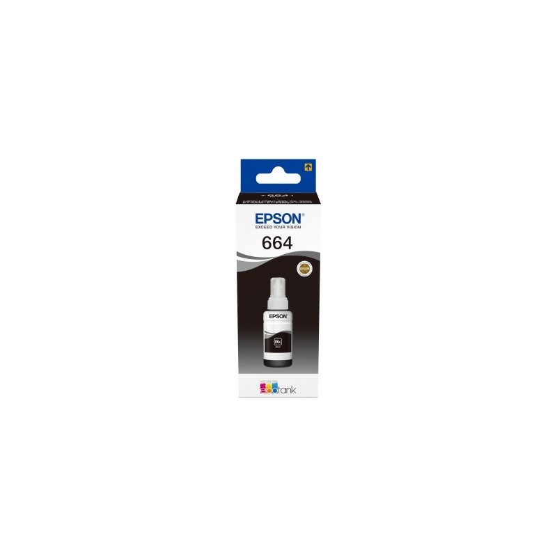 Epson T6641 Negro Botella de Tinta Original - C13T664140