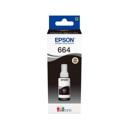 Epson T6641 Negro Botella de Tinta Original - C13T664140