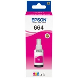 Epson T6643 Magenta Botella de Tinta Original - C13T664340