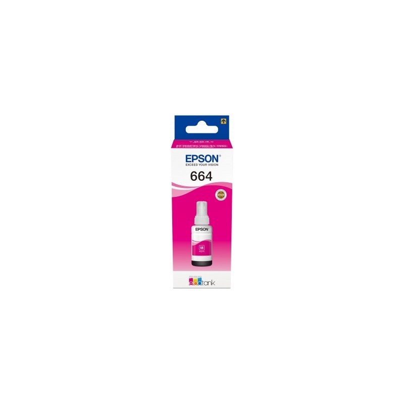 Epson T6643 Magenta Botella de Tinta Original - C13T664340