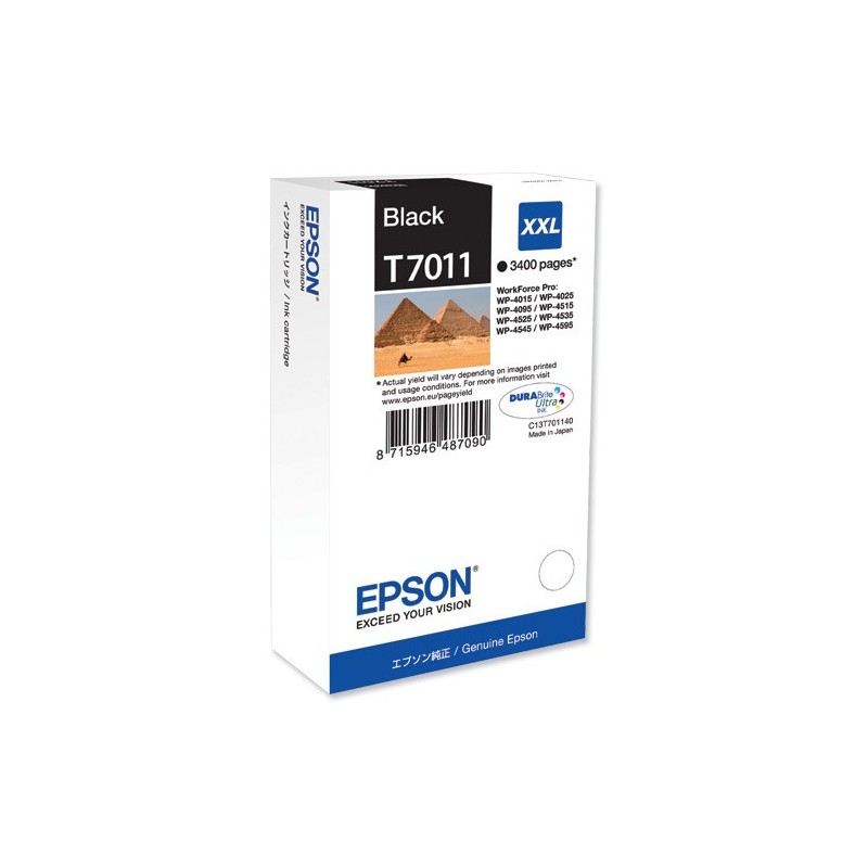 Epson T7011 Negro Cartucho de Tinta Original - C13T70114010