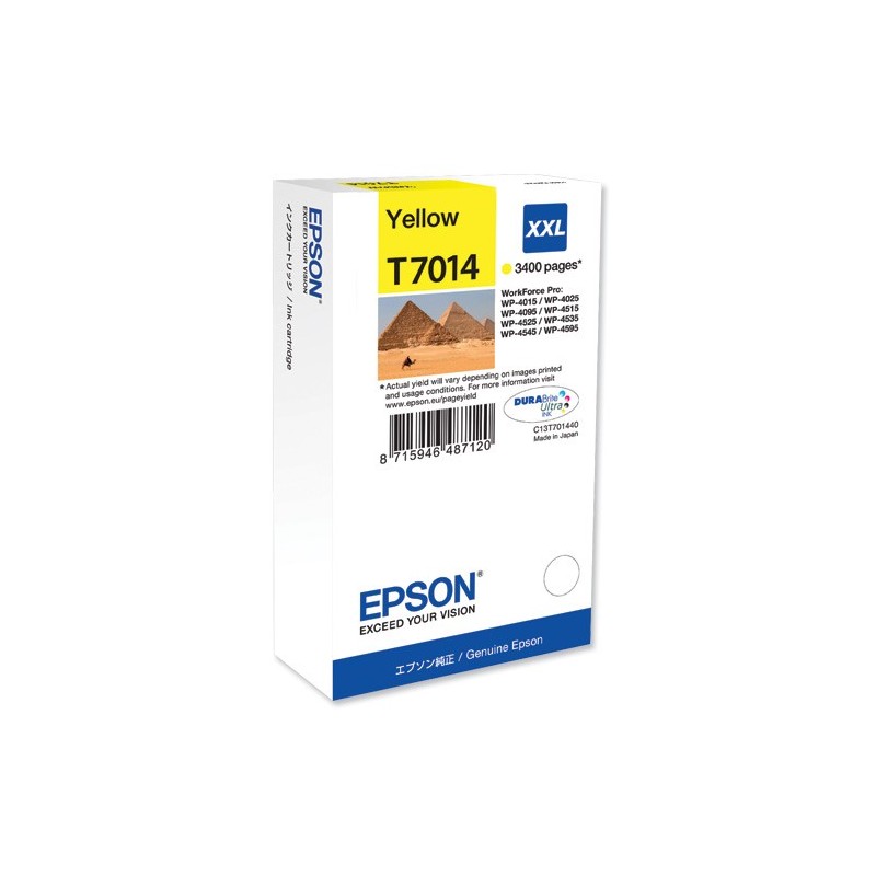 Epson T7014 Amarillo Cartucho de Tinta Original - C13T70144010