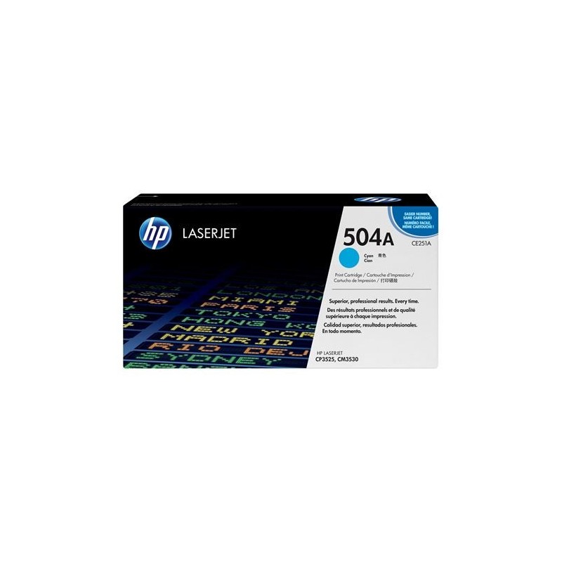 HP CE251A Cyan Cartucho de Toner Original - 504A