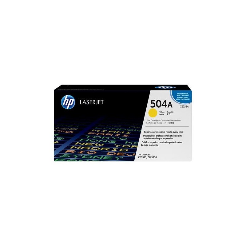 HP CE252A Amarillo Cartucho de Toner Original - 504A