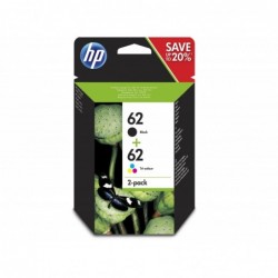 HP 62 Negro + Color Pack de...