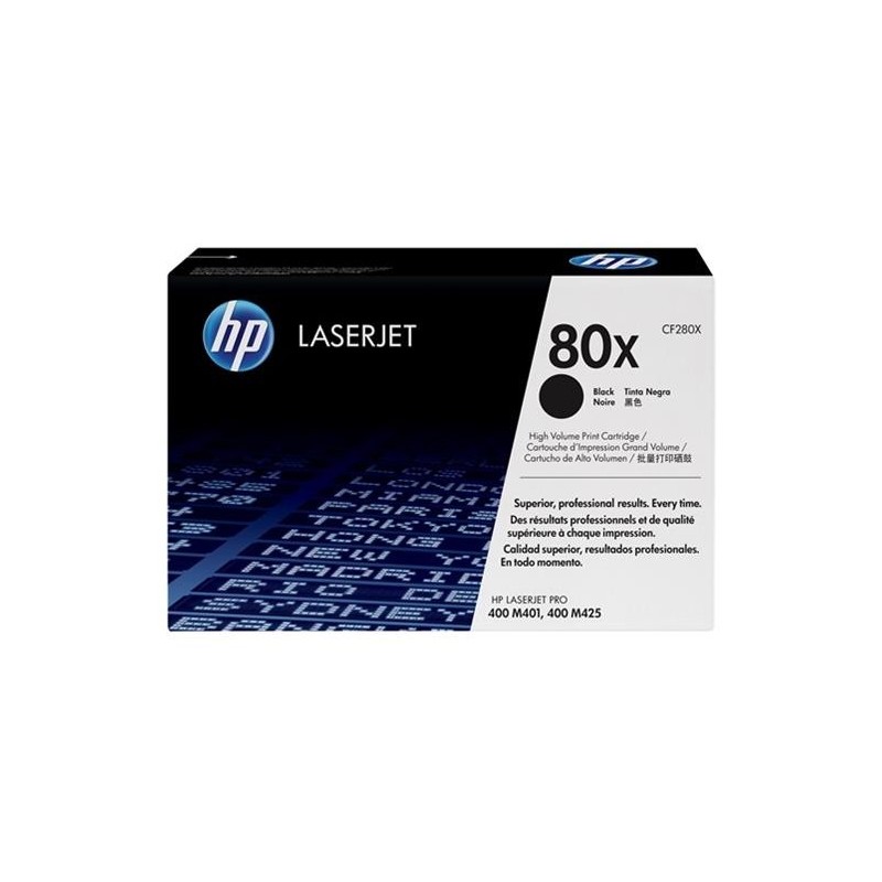 HP CF280X Negro Cartucho de Toner Original - 80X