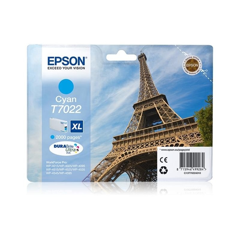 Epson T7022 Cyan Cartucho de Tinta Original - C13T70224010