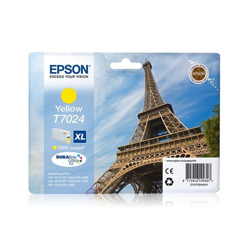 Epson T7024 Amarillo Cartucho de Tinta Original - C13T70244010