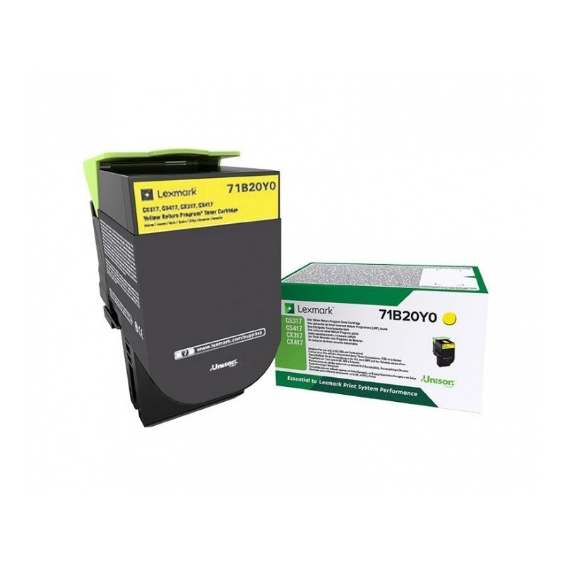 Lexmark CS317/CS417/CS517/CX317/CX417/CX517 Amarillo Cartucho de Toner Original - 71B20Y0