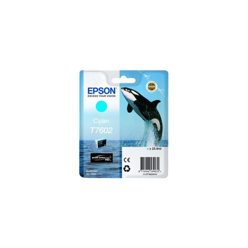 Epson T7602 Cyan Cartucho de Tinta Original - C13T76024010