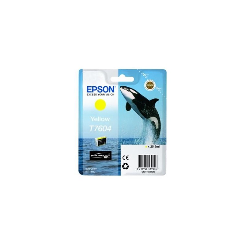 Epson T7604 Amarillo Cartucho de Tinta Original - C13T76044010