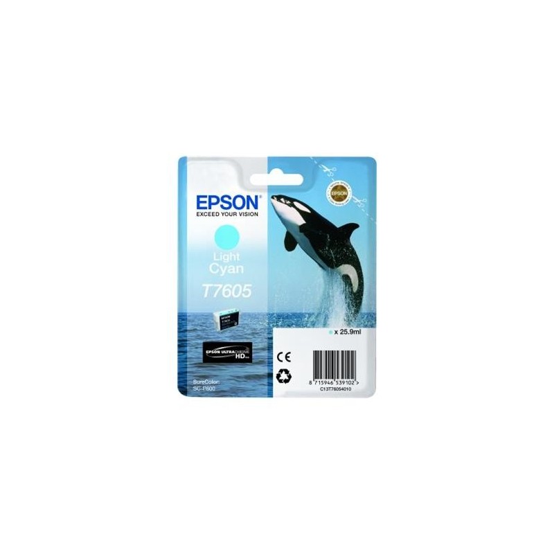 Epson T7605 Cyan Light Cartucho de Tinta Original - C13T76054010