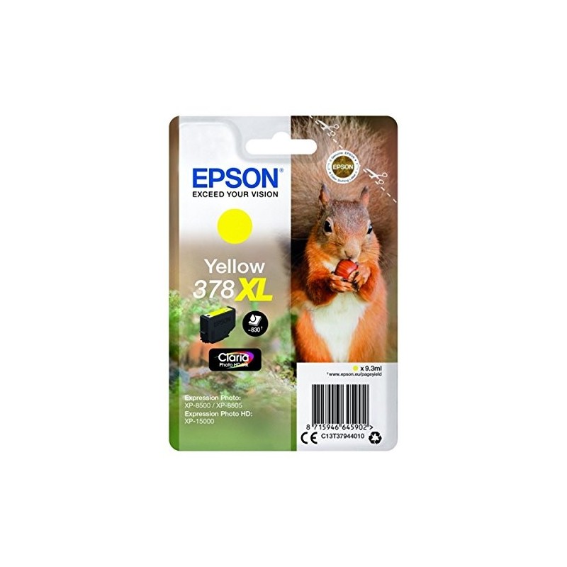 Epson 378XL Amarillo Cartucho de Tinta Original - C13T37944010