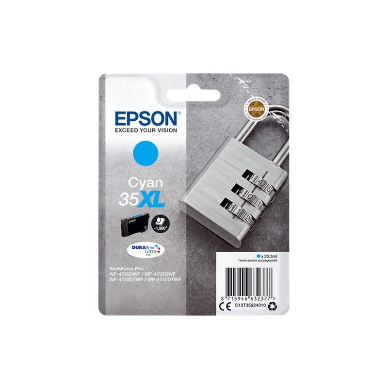 Epson T3592 (35XL) Cyan Cartucho de Tinta Original - C13T35924010