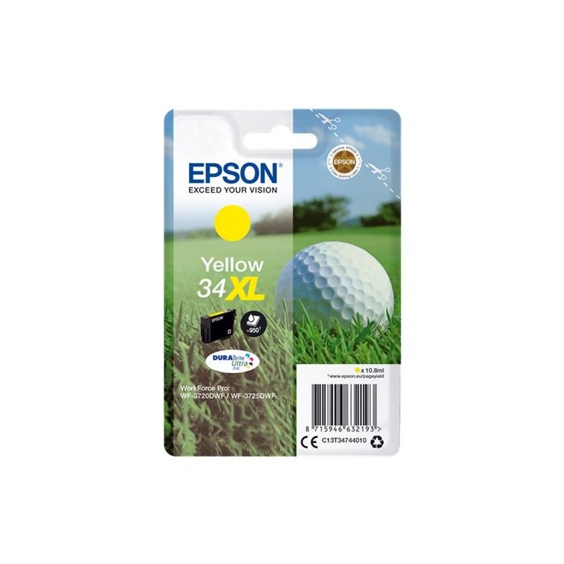 Epson T3474 (34XL) Amarillo Cartucho de Tinta Original - C13T34744010