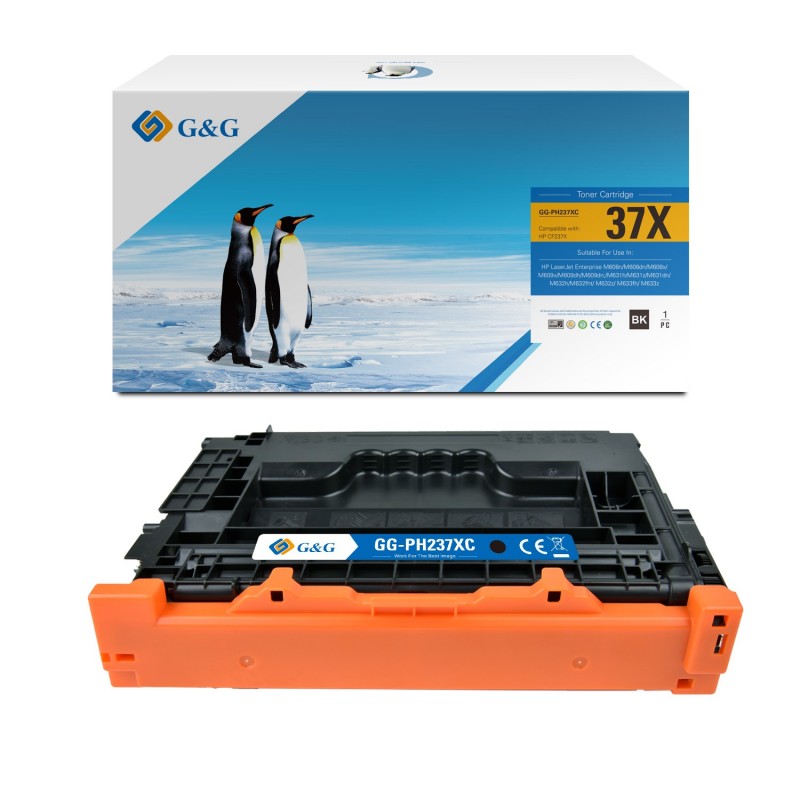 G&G HP CF237X Negro Cartucho de Toner Generico - Reemplaza 37X