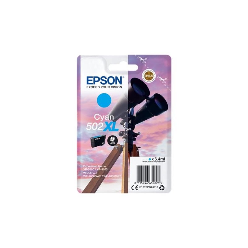 Epson 502XL Cyan Cartucho de Tinta Original - C13T02W24010