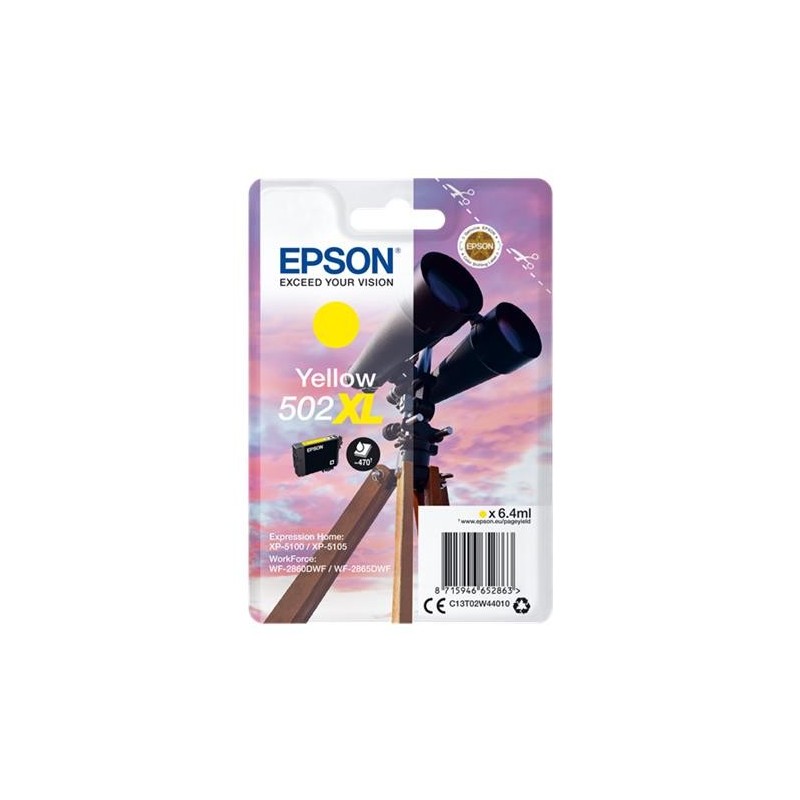 Epson 502XL Amarillo Cartucho de Tinta Original - C13T02W44010