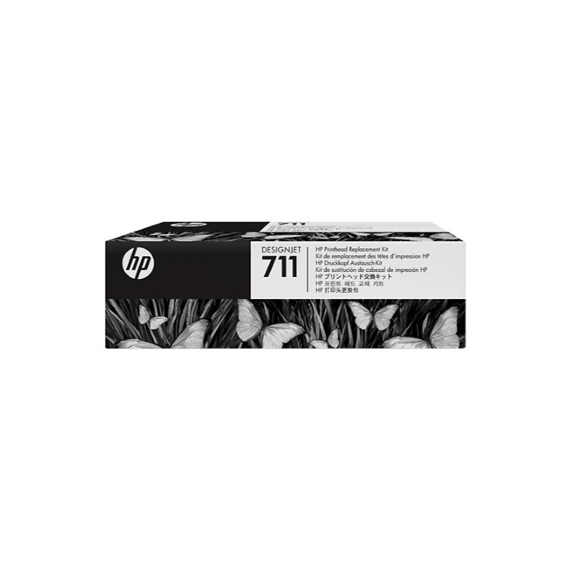 HP 711 Cabezal de Impresion Original + Pack de 4 Cartuchos de Tinta - C1Q10A